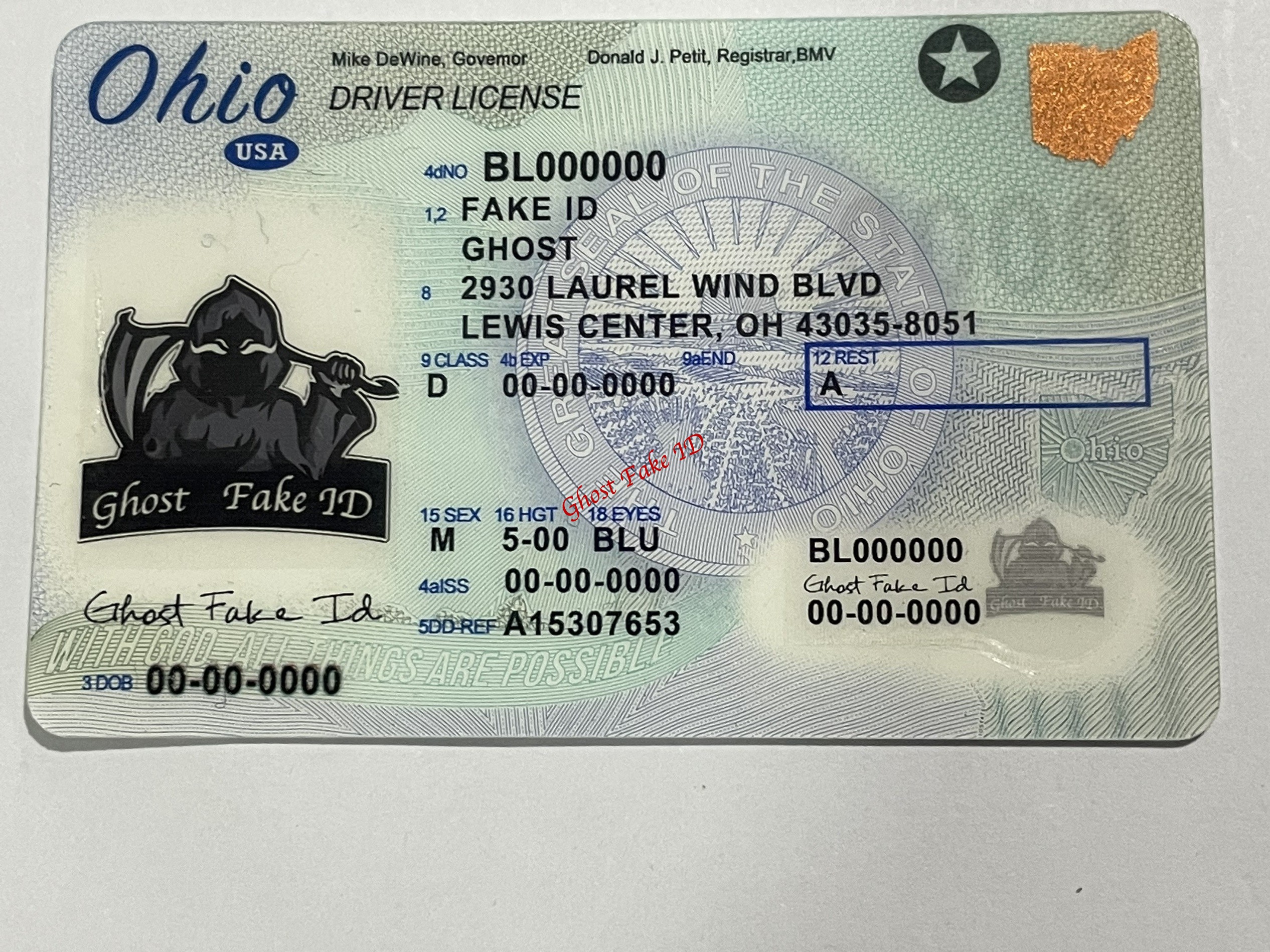 Ohio - Scanable fake id