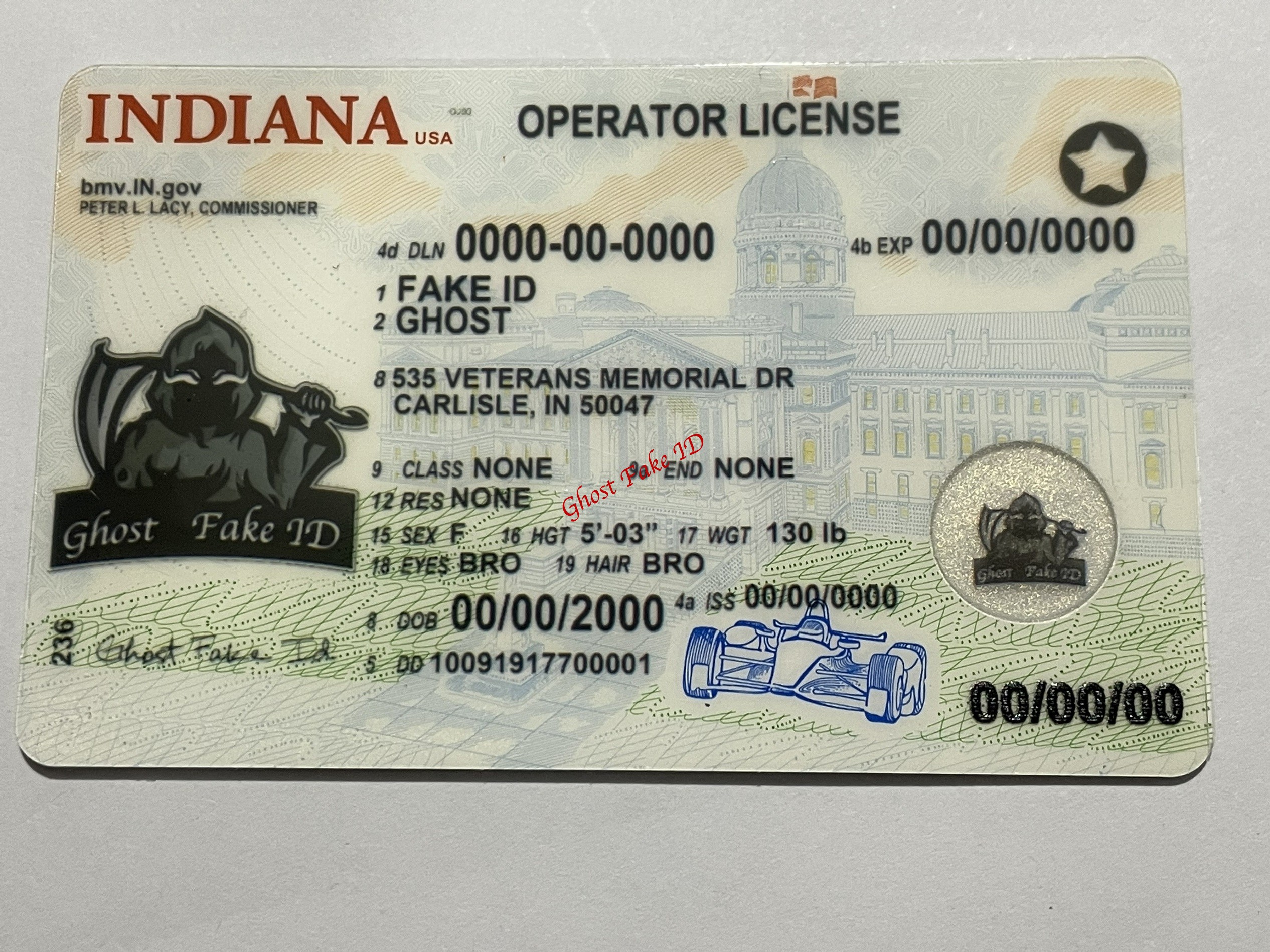 Indiana - Scanable fake id
