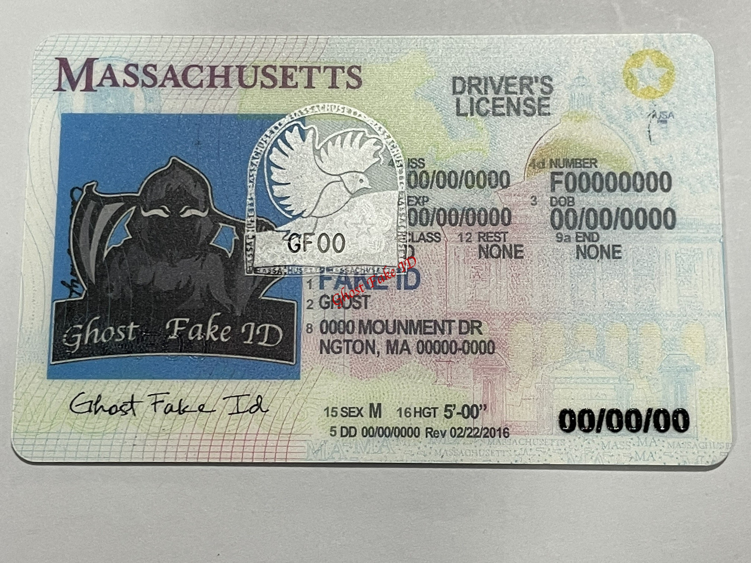 Massachusetts - Scanable fake id