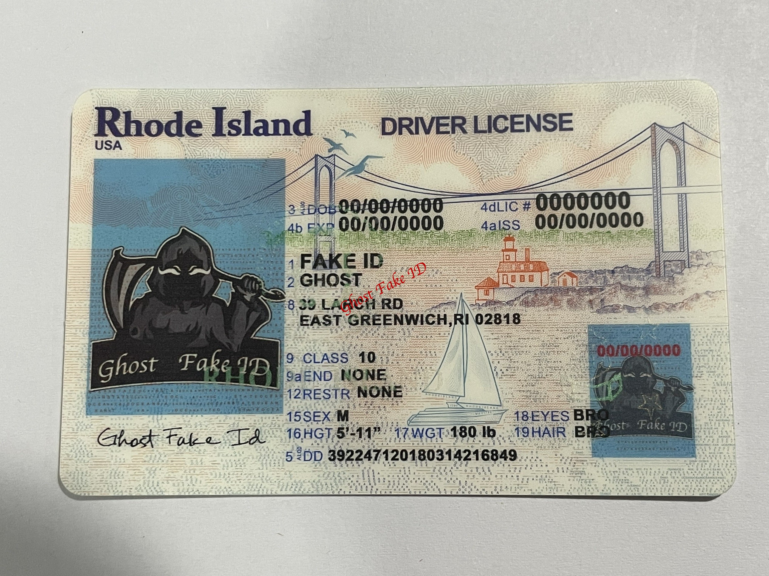 Rhode Island - Scanable fake id