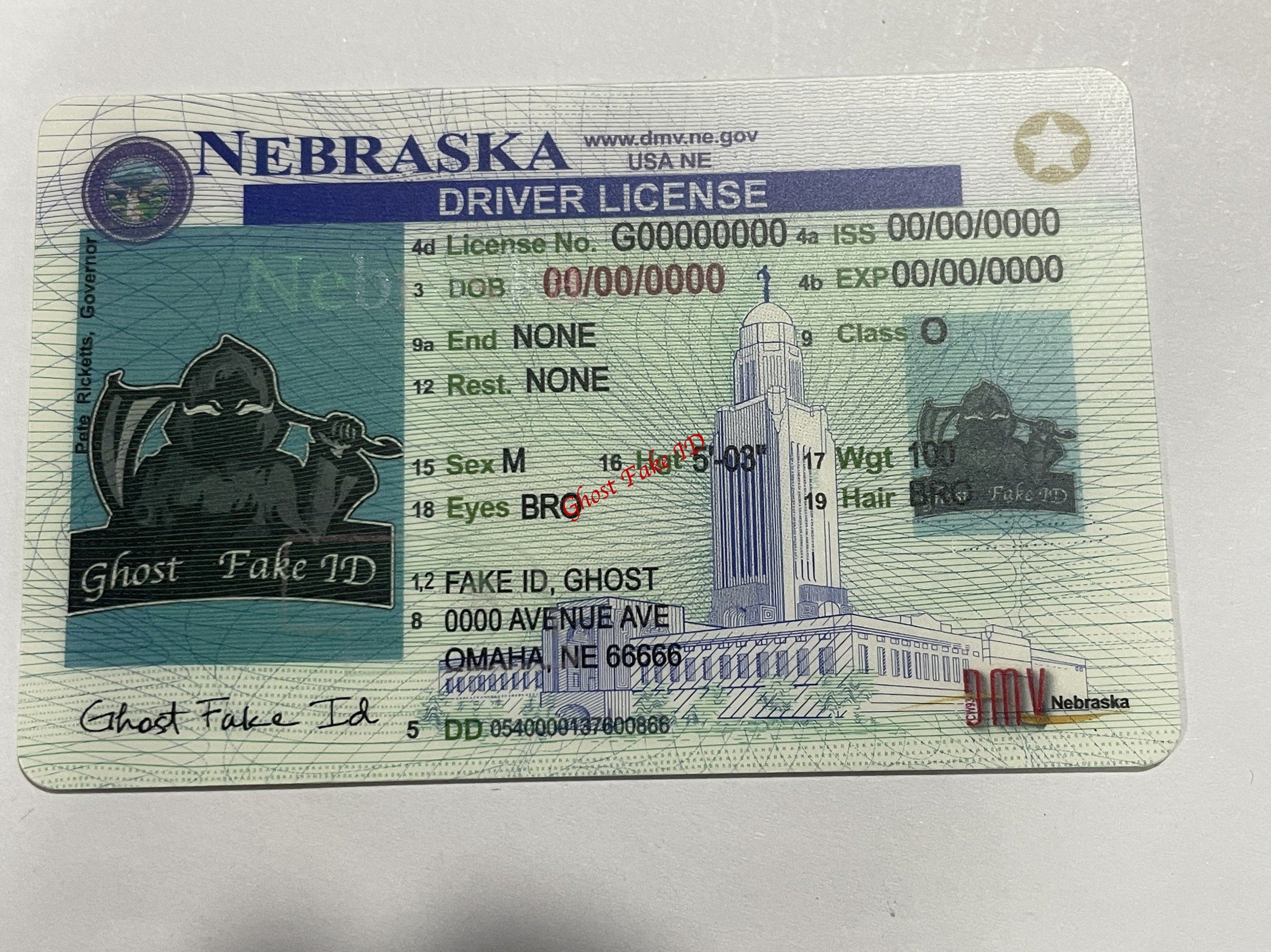 Nebraska - Scanable fake id