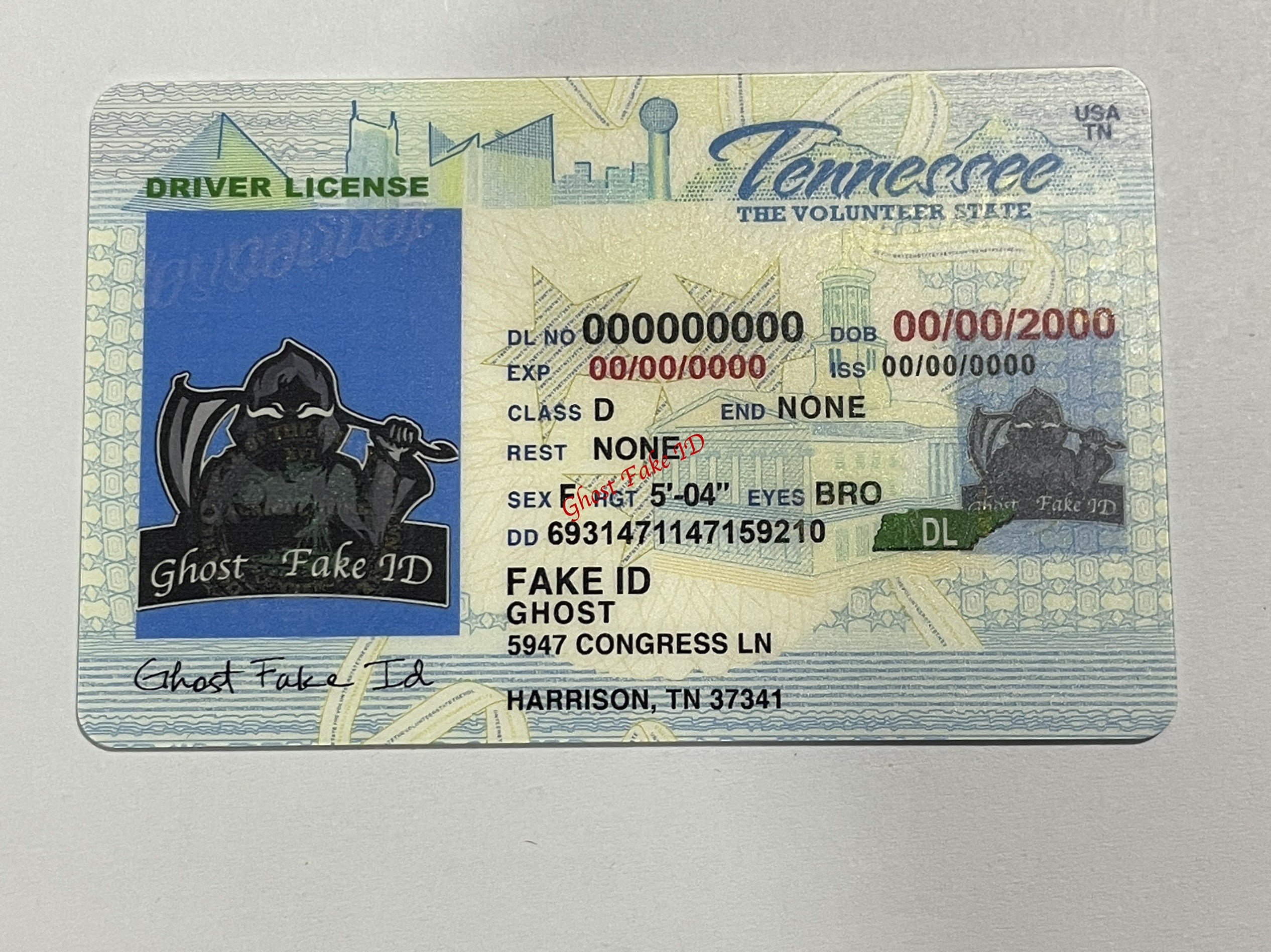 Tennessee - Scanable fake id