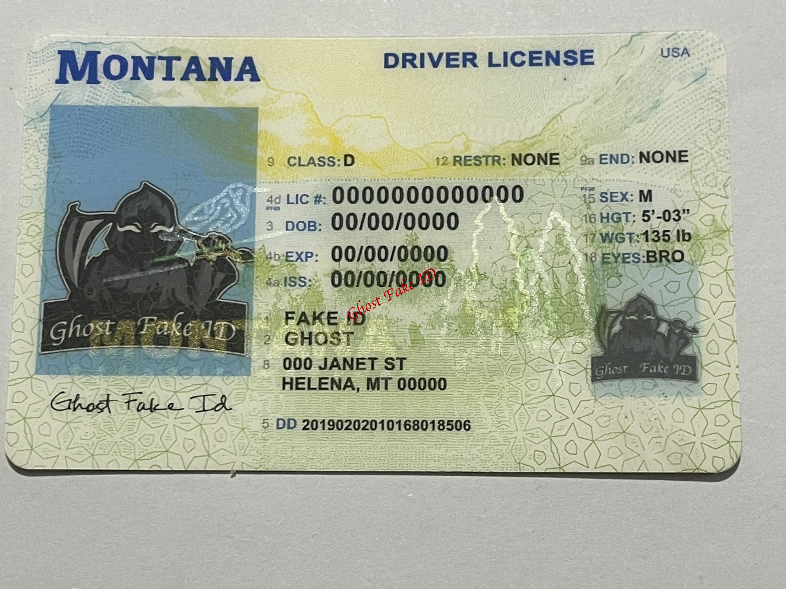 Montana - Scanable fake id