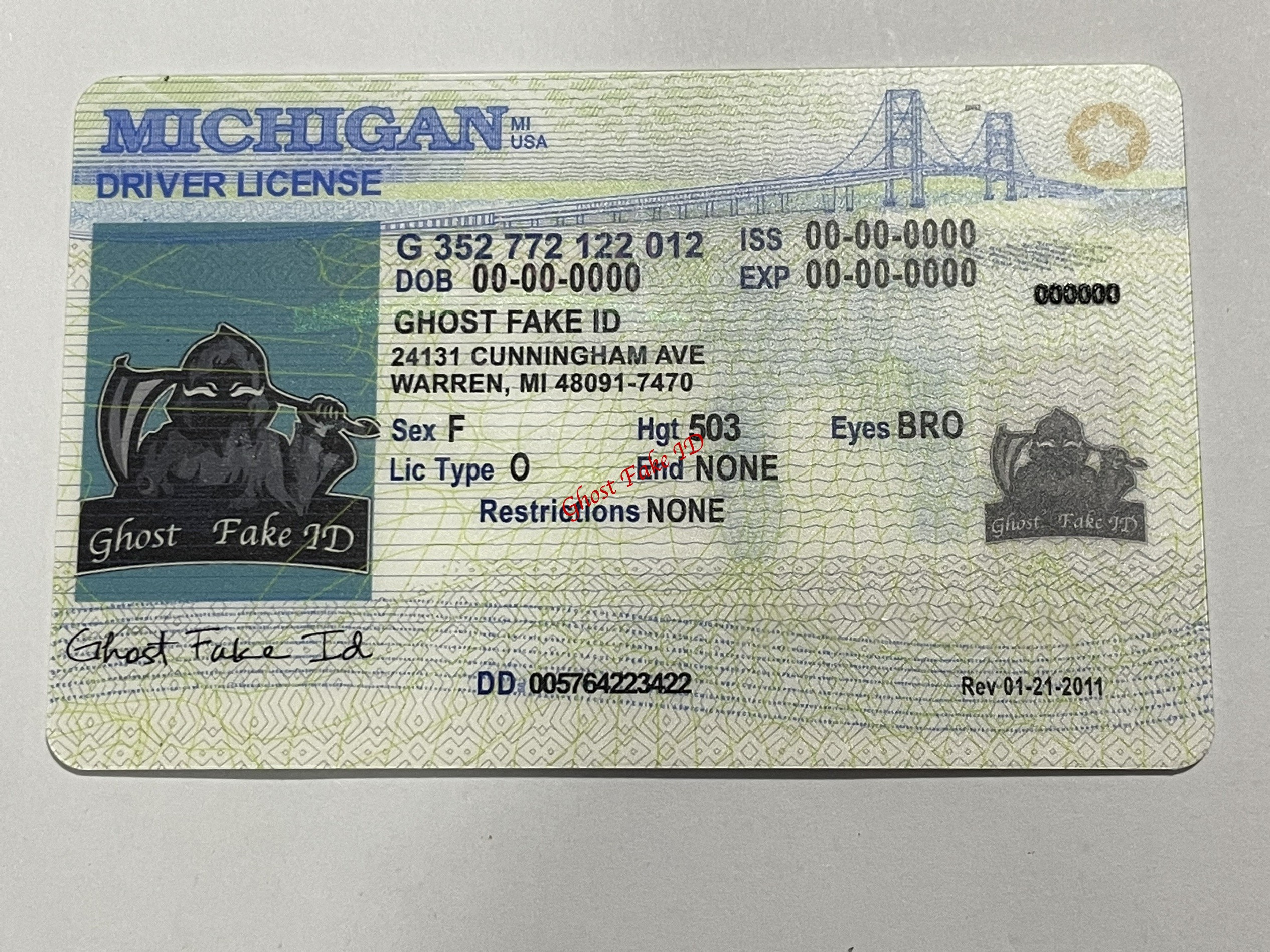 Michigan - Scanable fake id