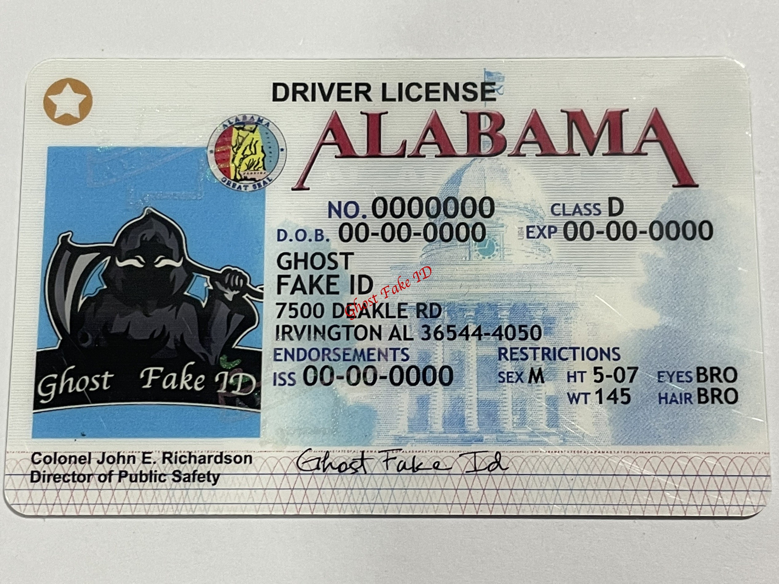 Alabama - Scanable fake id