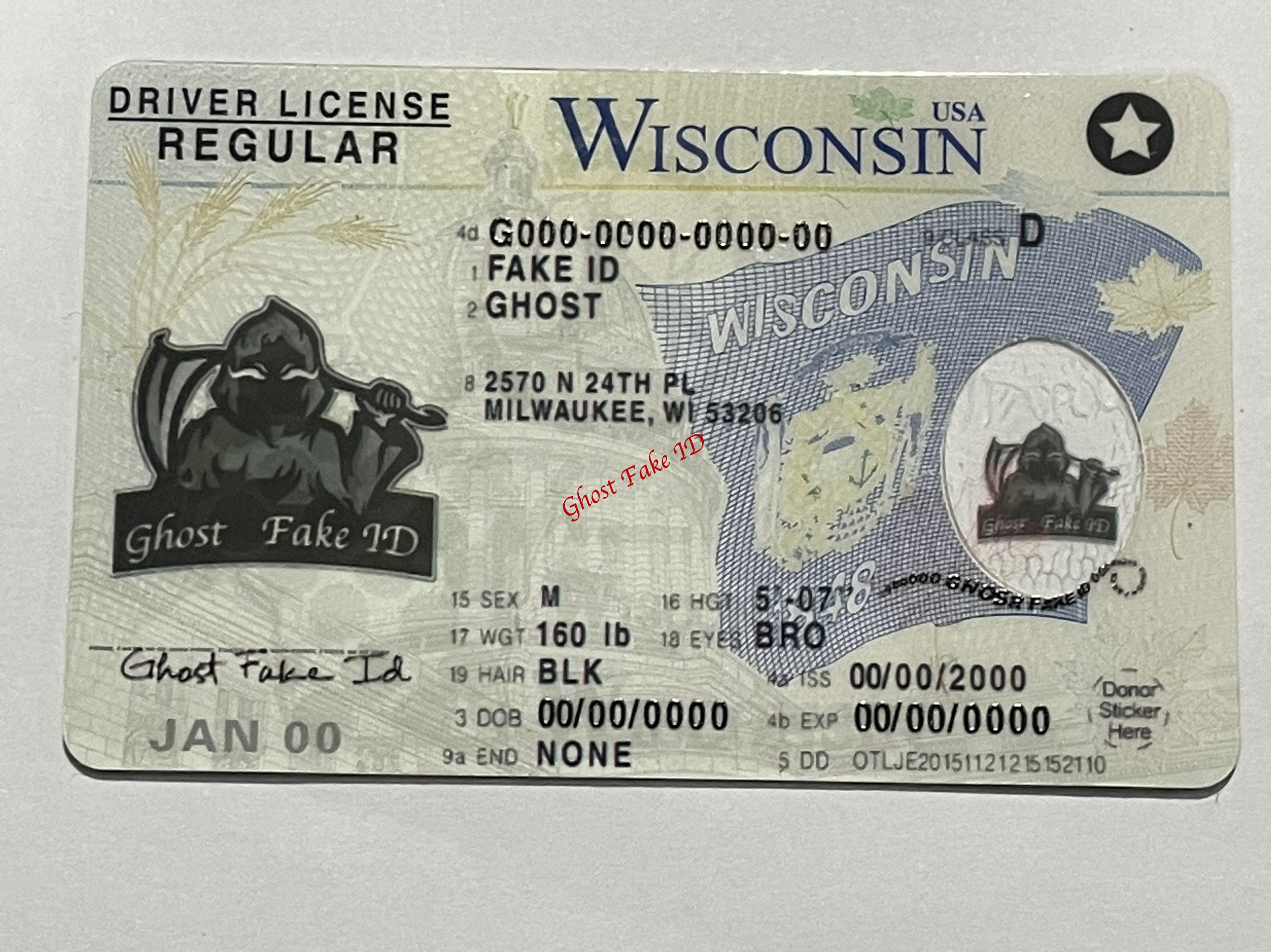 Wisconsin - Scanable fake id