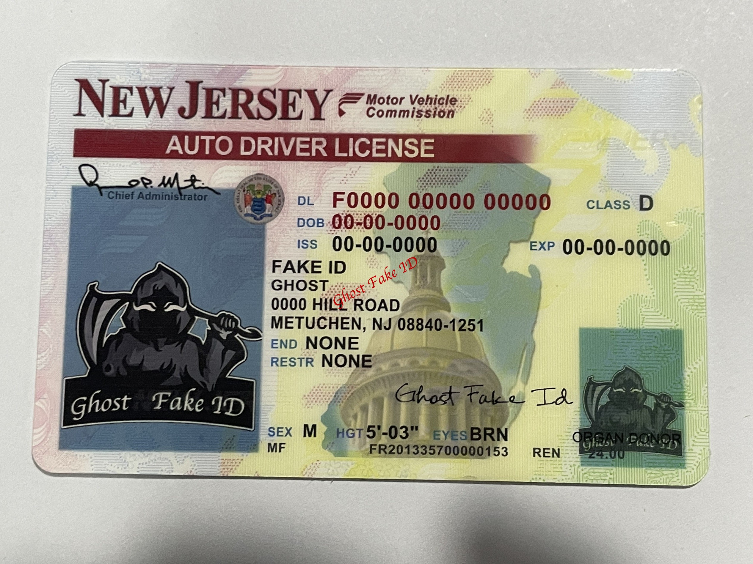 New Jersey - Scanable fake id