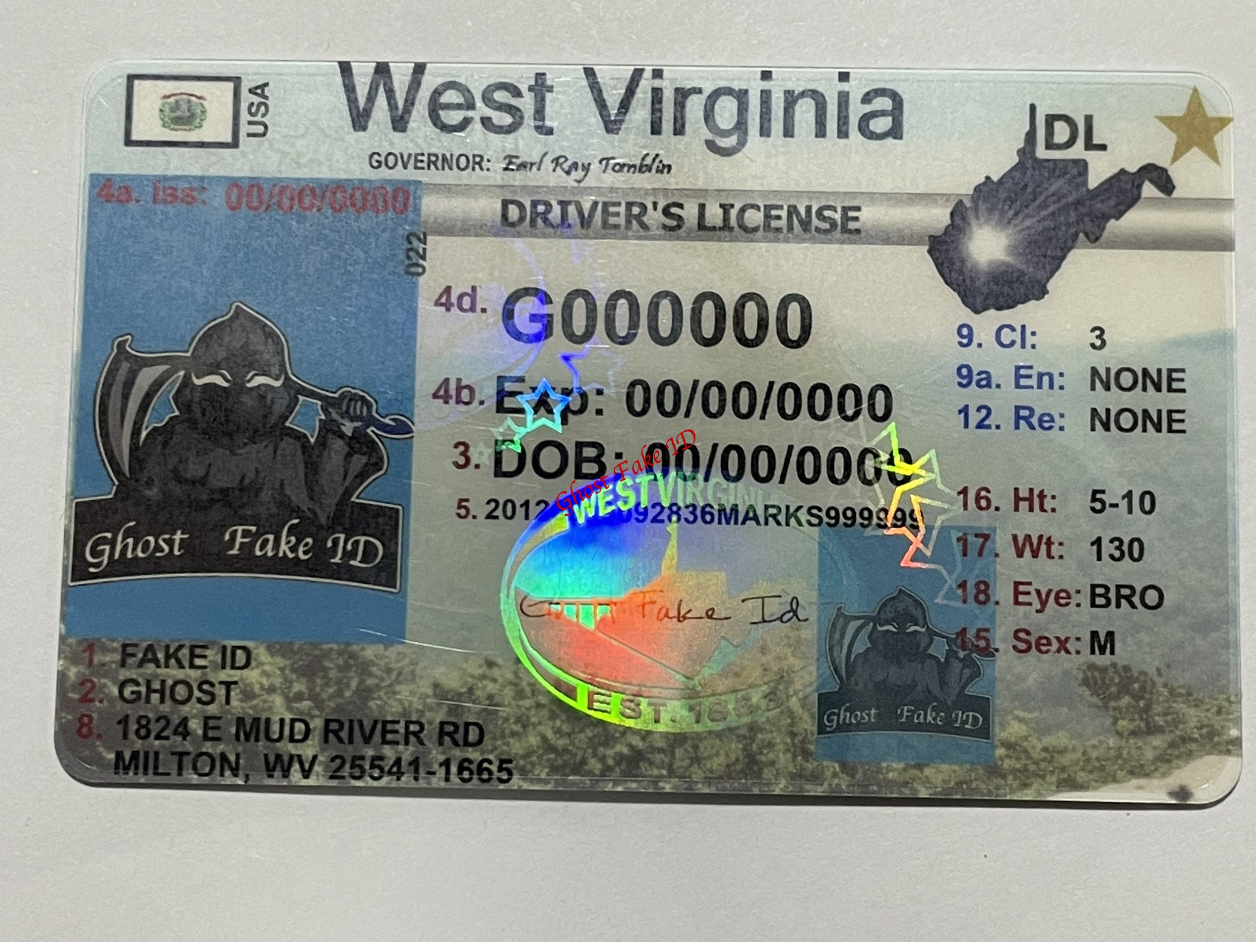 West Virginia - Scanable fake id