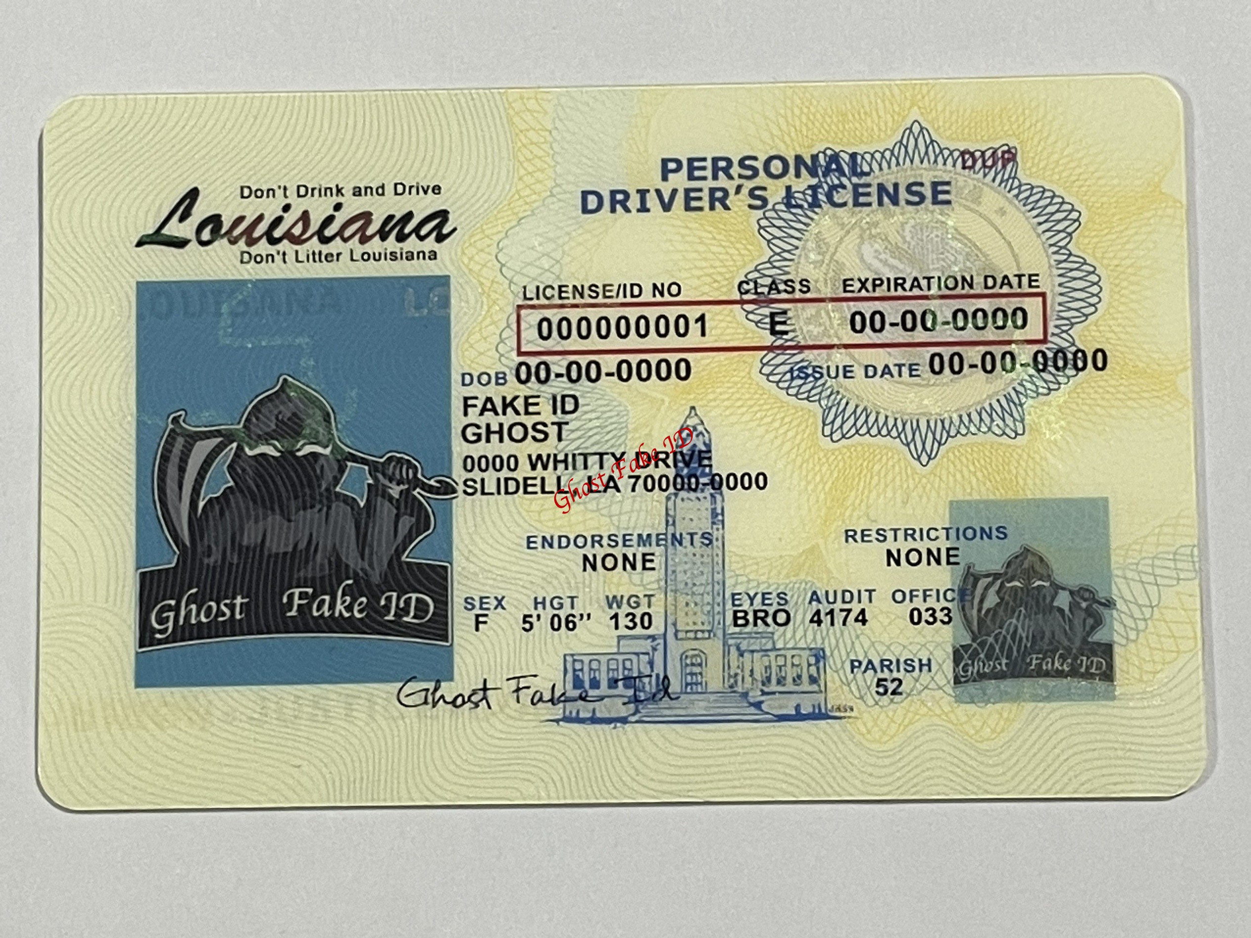 Louisiana - Scanable fake id